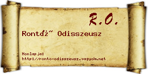 Rontó Odisszeusz névjegykártya